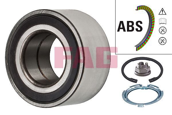 TEKER RULMANI ON RENAULT MEGANE CLIO CAPTUR KANGOO LOGAN SANDERO / MERCEDES CITAN W415 / NISSAN MIC RA K12 03-10 / NOTE E11 06-12 ABS LI 402104249R-A4153340700-7701207677