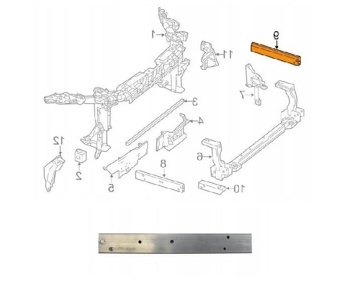 MERCEDES - ÖN PANEL BRAKETİ ( ALÜMİNYUM ) SOL W246/W176 2013- - 2466280129