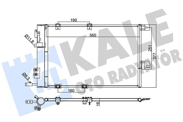 KLİMA KONDENSERİ ASTRA G-ZAFIRA 1.2 16V-1.4 16V-1.6 16V-1.8 16V-2.0 16V AL/AL 580x378x16  1850055-93170621-1850074-24431901