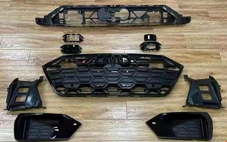 AUDİ - ÖN PANJUR+TAMPON IZGARA SET (SİYAH) A7 2023- - 4K8853651P T94 + 4K8807283B + 4K8807283B