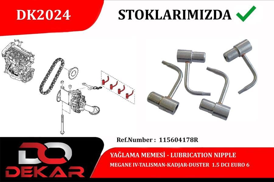 YAĞLAMA MEME TK. MEGANE IV-TALISMAN-KADJAR 1.5 115604178R