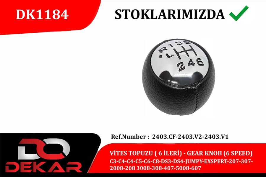 VİTES TOPUZU 6 İLERİ C3-C4-C4-C5-C6-C8-DS3-DS4-JUMPY-EXSPERT-207-307-2008-208 3008-308-407-5008-6 2403.CF-2403.V2