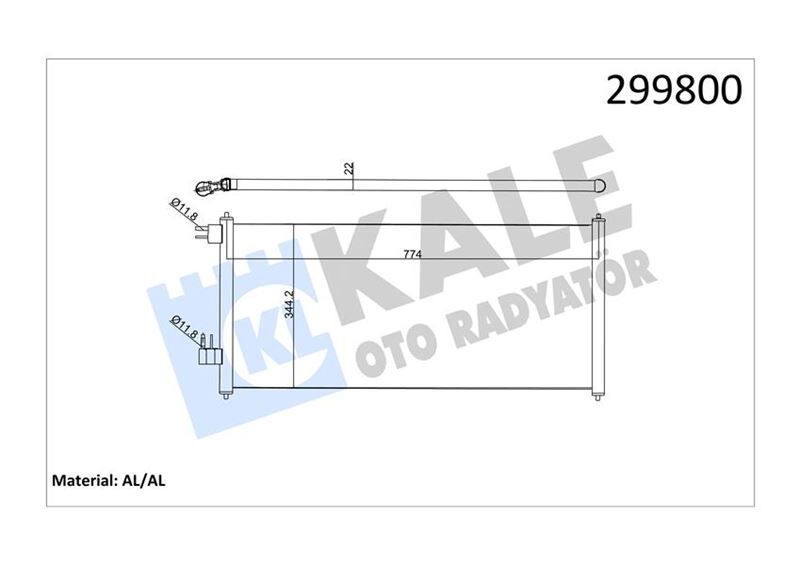 KLIMA RADYATÖRÜ CONNECT 02>14 1.8 TDCI 75-90-110PS 2T1H19710AC-4488406-2T1H19710AB