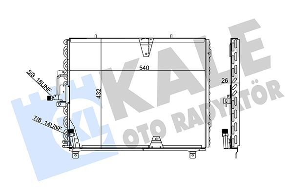 KLIMA RADYATORU MERCEDES W124 S124 C124 A1248301070