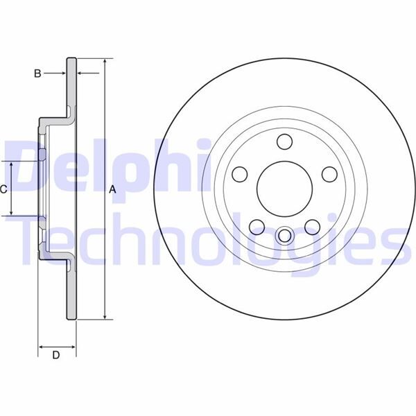 ARKA FREN DİSKİ VOLVO XC40 536 2017 >2021 > CAP 302X 5 BIJON 16 İNÇ 31471477-32300123