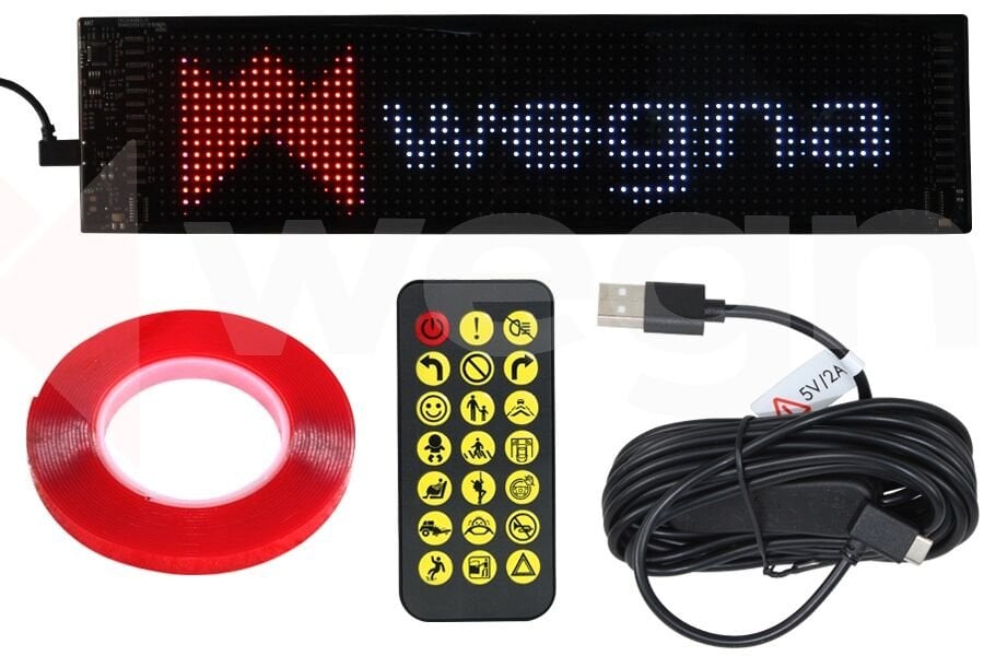 ARAÇ İÇİ ARABA IŞIĞI LED EKRAN 20x64 10.2x34.8cm AKSESUAR