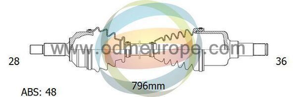 AKS SOL Transit 2.2 16v TDCi 2006-2011 MT A:28 C:796 B:36 - OEM 1496580,6C113B437BE
