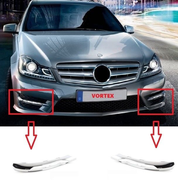 MERCEDES - SİS FAR KAPAK NİKELAJI SOL ( AMG ) W204 2011- - 2048852974