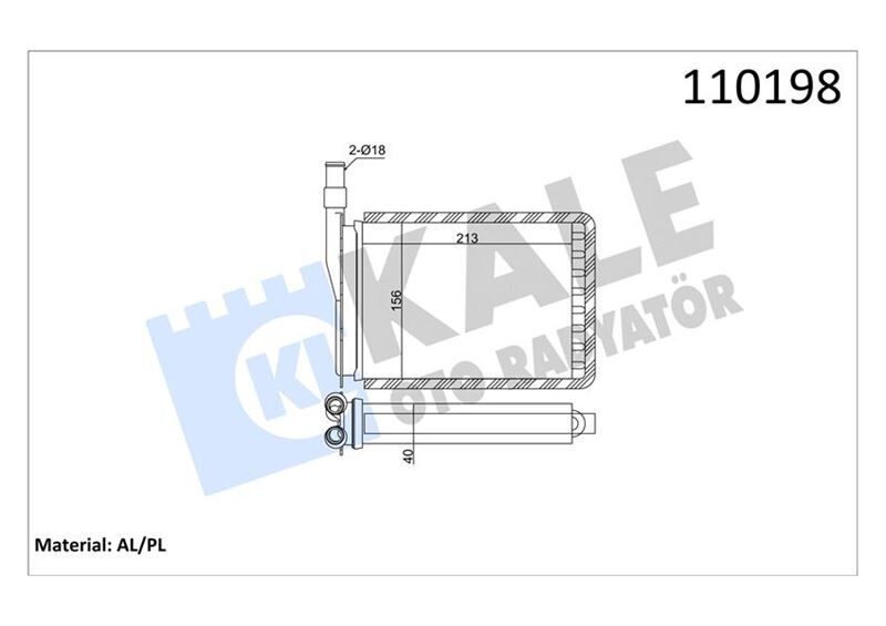 KALORİFER RADYATÖRÜ R9-R11-EXP 212x156 2 SIRA AL PL SİSTEM 7701027078