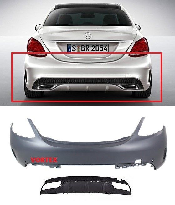 MERCEDES - ARKA TAMPON ( KOMPLE AMG DİFÜZÖRLÜ ) W205 2014- - 2058800347 / 2058856038