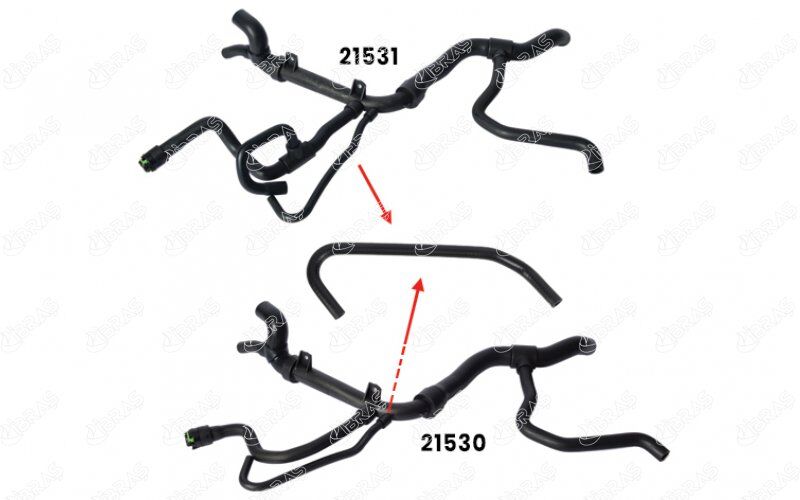 KALORİFER HORTUMU VECTRA B 1.8-2.0 - OEM 1336119,90529505,1336125,90530256