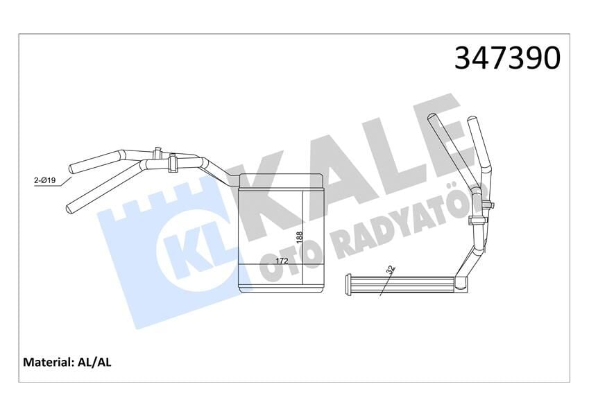 KALORIFER RADYATORU FOCUS II 03>11 FOCUS II C MAX 04>11 KUGA 08>12 MAZDA 3 06>09 MAZDA 5 05> VOLVO C30 C70 II S40 II V50 06>12 3M5H18B359AB-1253187-1301838