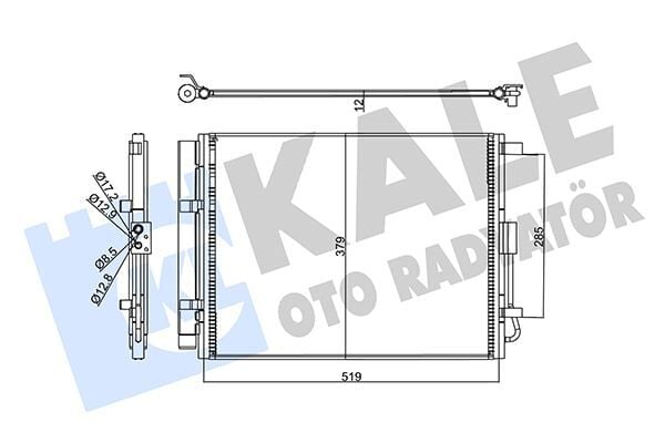 KONDENSER HYUNDAI ELANTRA 11-İ30-KIA CEED 12-CERATO III-PRO CEED CONDENSER AL/AL 97606A5800-97606A5801-97606A760