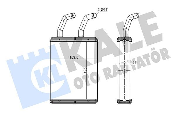 KALORİFER RADYATÖRÜ KIA PREGIO 2.7L J2 98-> BESTA 2.5L D4BH 02-> KLİMALI ARAÇLAR İÇİN - ALEMİNYUM 0K72B61A10-0K72B61A10A