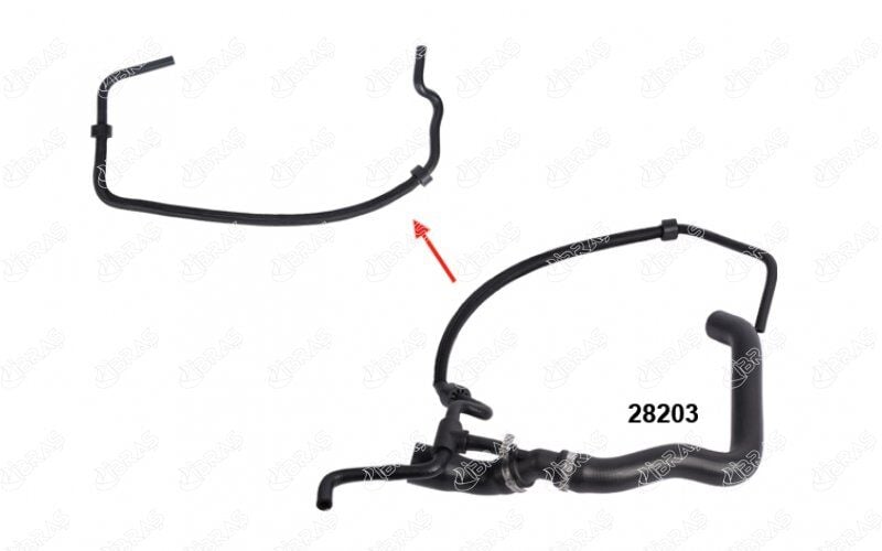 28203 RADYATÖR ÜST HORTUMUNUN -- İNCE UZUN HORTUMU -- VW LT35-VOLT 2.5 N171 - OEM 2D0122101A