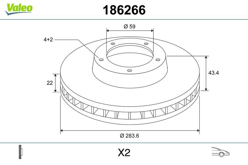 ÖN FREN AYNASI FOCUS III 11> FOCUS II 04>11 C MAX 03>07 VOLVO C30 06>12 C70 II 06>13 S40 II 04>12 V50 05>12 278x25x5DLxHVLI AV611125DB-1790221-31362411