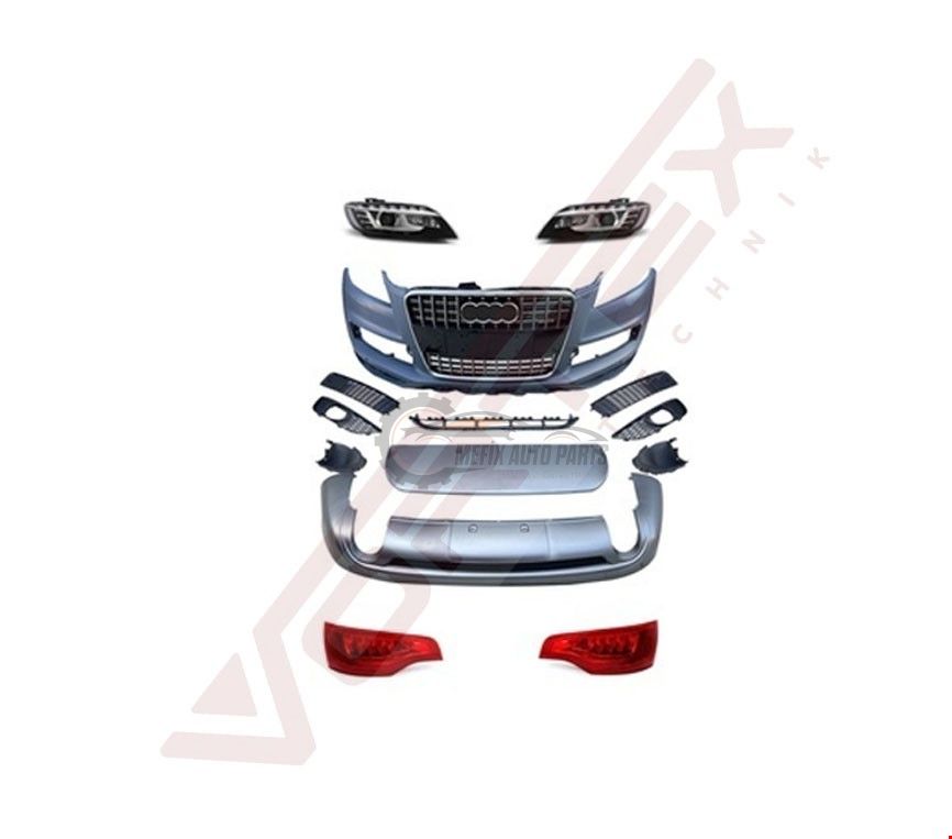 AUDİ - ÖN-ARKA TAMPON DOLU (FARLAR DAHİL) Q7 MAKYAJ SETİ -