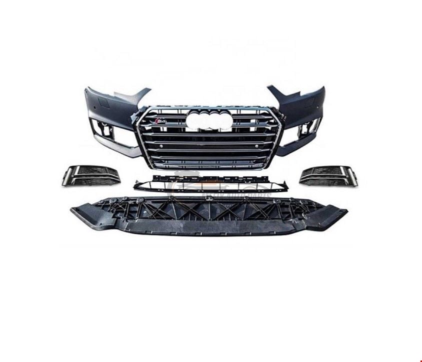 AUDİ - ÖN TAMPON S-LİNE SET (PANJURLU) A4 2017- - 8W0807065K SİYAH