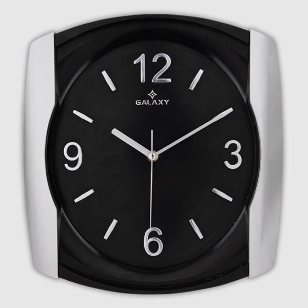 DUVAR SAATİ SİYAH ÇERÇEVE ÇAP:29CMX 3.15CM AKRİLİK BOYALI VE VARAK BASKILI 2 RENK ABS KASA MİNERAL CAM SESSİZ AKAR MAKİNE VARAK BASKILI KABARTMA RAKAM KASA BASKI ALANI: 110MM SAAT 107-KG