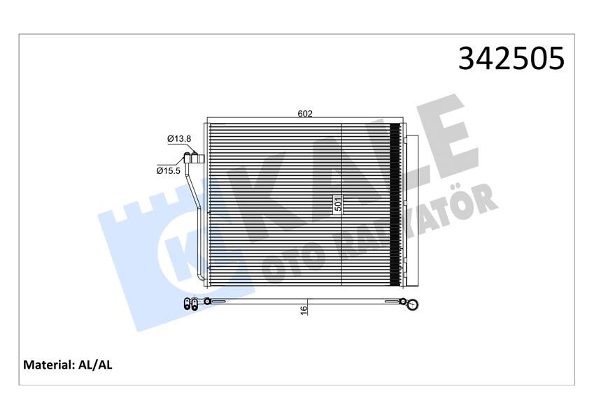 KLIMA RADYATORU BMW E70 F15 F85 E71 E72 F16 F86 64509239944