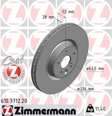ON FREN DISK AYNASI HAVALI VOLVO S60 II 10>15 S80 II 06> V60 I 11>15 V70 III 07>15 XC70 II 09>15 336cm CAP 30769057-30736313