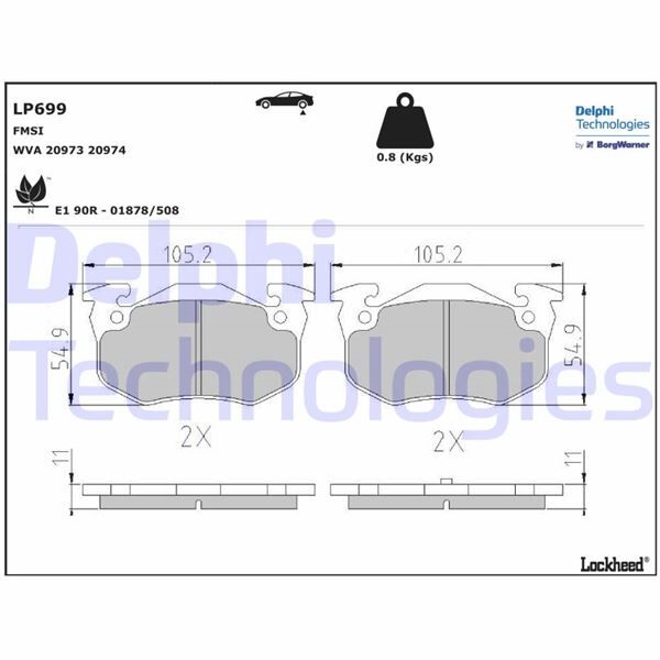 ARKA FREN BALATASI PEUGEOT P106 96>04 P205 87>98 P206 00>09 P306 97>01 P309 89>93 CITROEN SAXO 96>04 XSARA 97>05 ZX 92>97 RENAULT R9-R19- MGN I-CLIO I-II İNCE TİP 4254.42-4254.90-4252.71-7701203668