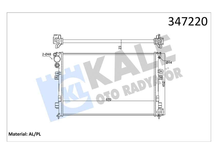 RADYATÖR JUMPY-EXPERT-SCUDO-P806 1.8i-2.0i 8V-2.0i 16V AL/MKNK 1301.W2-1301.W4-1301.P2-1301.P3