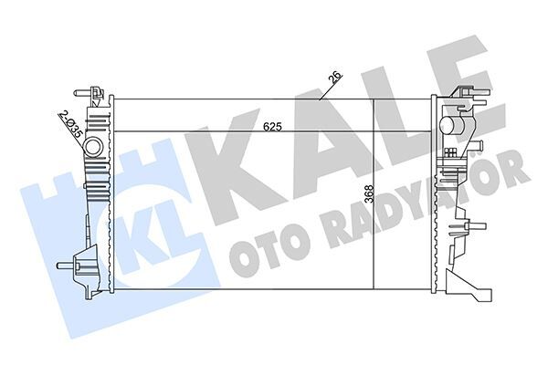 RADYATÖR MGN III 09>SCENIC III 09> 1.5DCI-1.4TCE MEK AC KLİMASIZ 630x378x26 214100002R-214105150R-214105378R