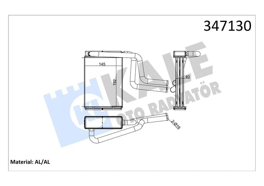 KALORİFER RADYATÖRÜ MONDEO I-II-III 93>01 195x148x42 BRAZİNG 98BW18476AA-1114283-7061626