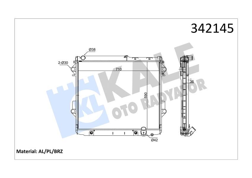 RADYATÖR TOYOTA TOYOTA LAND CRUISER AL-PL-BRZ 1640051040