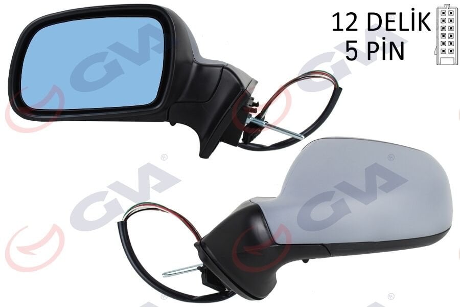 DIŞ DİKİZ AYNASI SOL 407 05 ELEKTRİKLİ ISITMALI MAVİ CAM ASTARLI KONVEKS 5 FİŞ VM-204EHPL 8149.VF