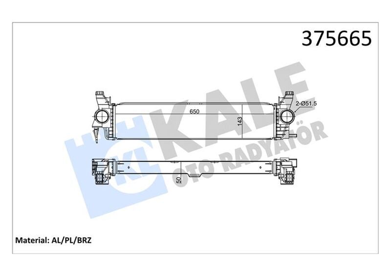 TURBOSARJ RADYATORU MERCEDES VITO W447 14> A4475010501