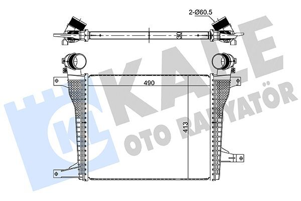 TURBO RADYATÖRÜ OPEL ANTARA A 2.0-2.2 CDTI 10 > - CHEVROLET CAPTIVA 2.0D-2.2D 4WD 11 > BRAZING 49 0X413X30 20874705-42348293-4802129