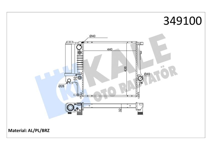 MOTOR SU RADYATORU BMW M40 E30 M50 M52 E36 OTOMATIK SANZ. 17111723528-17111719136