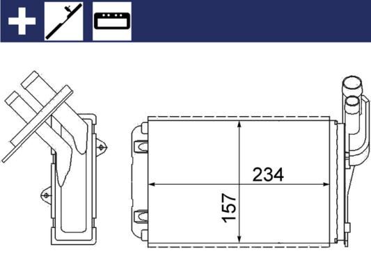 KALORİFER RADYATÖRÜ MGN I-CLIO I-R19 234x157X42 7701204680-7701033457