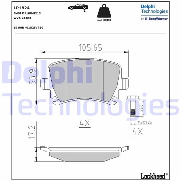 ARKA BALATA PASSAT-CC-CADDY-GOLF5-GOLF6-JETTA-A3-A6-LEON-OCTAVIA-SUPERB 04 > GDB1622 3C0698451D-1K0698451G-4F0698451D