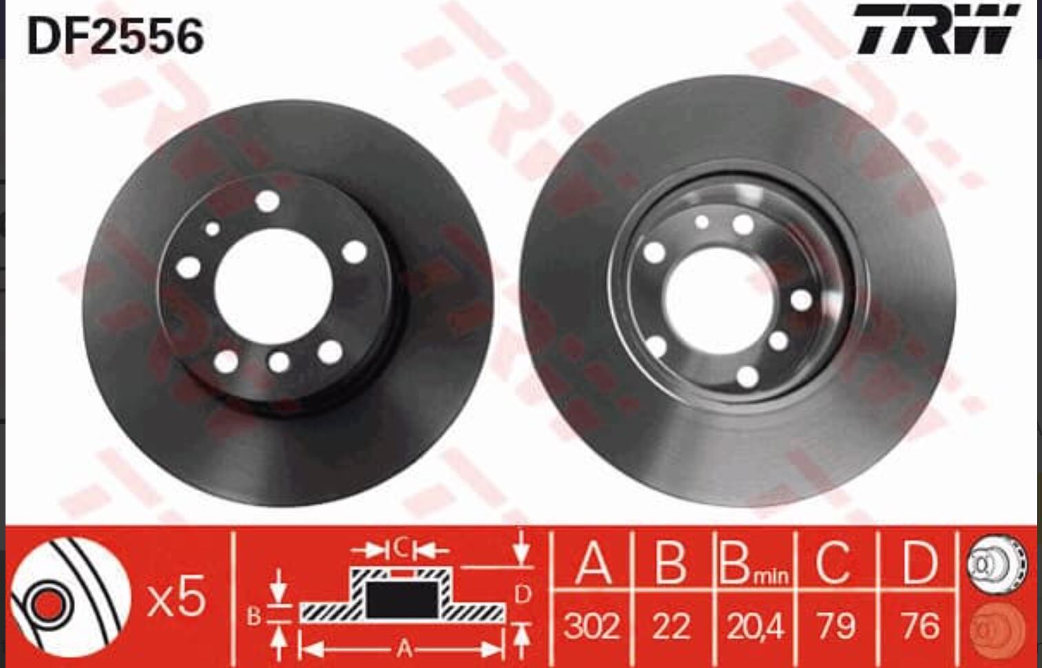 FREN DİSKİ (TAKIM) ÖN HAVALI 302MM BMW 5 SERIE E34 E46