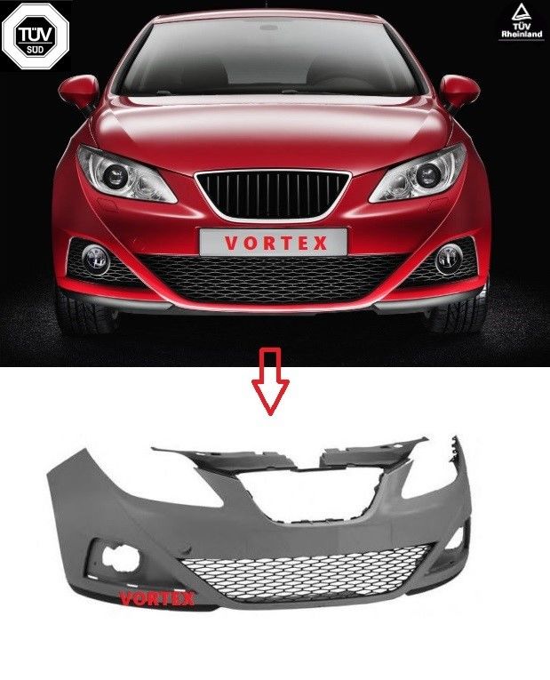 SEAT - ÖN TAMPON (TYG, SPOYLER+ORTA IZGARA) İBİZA 2008- - 6J0807217DGRU