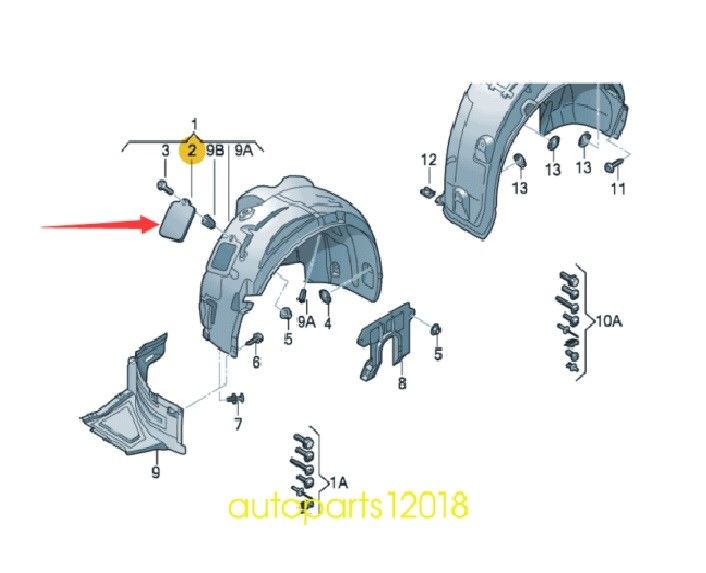 AUDİ - ÖN DAVLUMBAZ FAR KAPAĞI SAĞ A6 2013- - 4G0809968