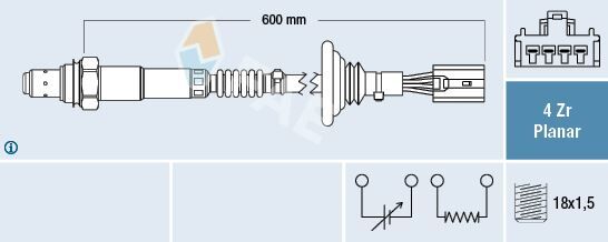 OKSIJEN SENSORU VOLVO S40 I 644 2.0 T4 00>03 V40 645 2.0 T4 00>04 30630131-9125372-9202721
