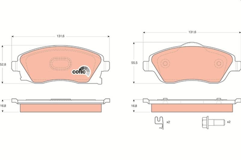 ÖN BALATA COMBO C-CORSA C 1.3-1.7 CDTI 01 > MERIVA 03 > TIGRA 04 > 1605081-93176114-1605974-1605092