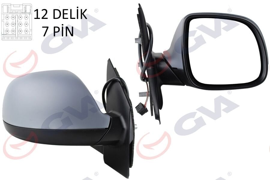 DIŞ DİKİZ AYNASI SAĞ TRANSPORTER T6 CARAVELLE 10 ELEKTRİKLİ ISITMALI KATLANIR ASTARLI KONVEKS 7 FİŞ VM-6196EBPR 7E1857508DA-7E1857528G-7E1857508BN