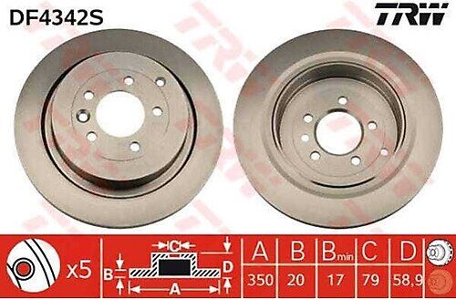 FREN DİSKİ (TEK) ARKA LANDROVERDISCOVERY4.404 3.0TD5.0V809 RANGEROVERSPORT4.24.45.005