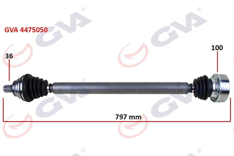 KOMPLE AKS SAĞ GOLF 5/6-A3-LEON-OCTAVIA 1.6 102 hp MAN. 797mm 1K0407272JT-1K0407272HT