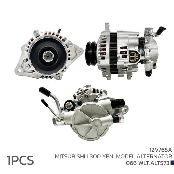 ALTERNATÖR SARJ DİNAMOSU KOMPLE MITSUBISHI L300 2.5L 4D56 8v P15 92-03 12V 65A ÇİFT KASNAK - VA KUMLU MD313939-MN137867-MD366050