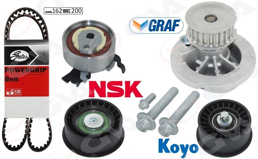 DEVİRDAİMLİ EKSANTRİK GERGİ KİTİ ASTRA G-CORSA C-VECTRA C-MERIVA A-ZAFIRA A 1.4-1.6-1.8 16V Z16-14XE 95518060-1629094-1606306-95516735