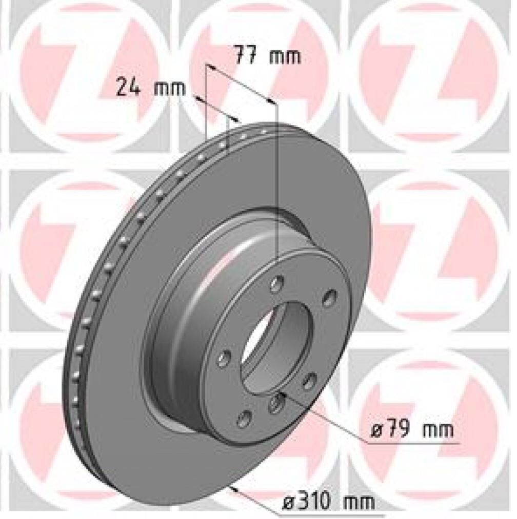 FREN DİSKİ (TEK) ÖN BMW E60-E61 520d-523i-525i-525d 05 520i 03-05 310x24x5DLxHAVALI