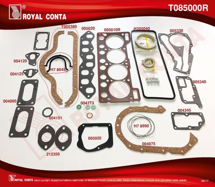 MOTOR TAKIM CONTA STD. KEÇESİZ R9 1400