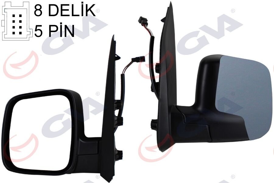 DIŞ DİKİZ AYNASI SOL FIORINO-BIPPER-NEMO 07> ELEKTRİKLİ ISITMALI ASTARLI KONVEKS 5 FİŞ VM-6115EHPL 735460571-8153.VJ-735714776