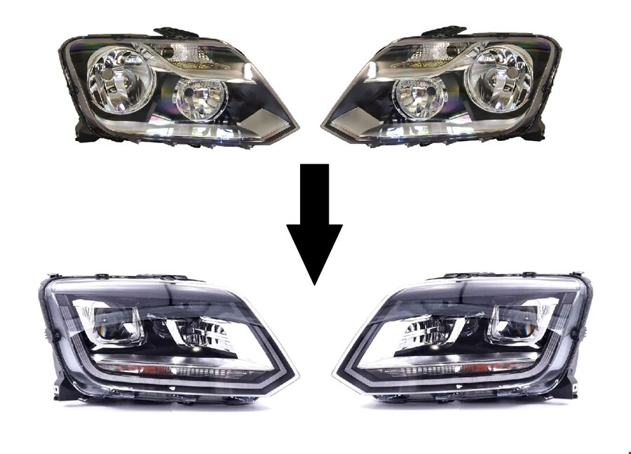 VOLKSWAGEN - ÖN FAR DÖNÜŞÜM SETİ 2010 ->2017 (HALOJEN->LED) - 2H1941015 , 2H1941016
